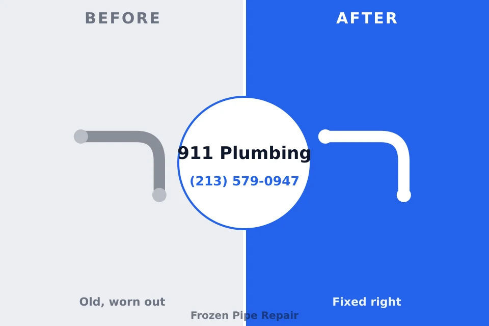 Before and after: plumbing repair Madison Park, NJ